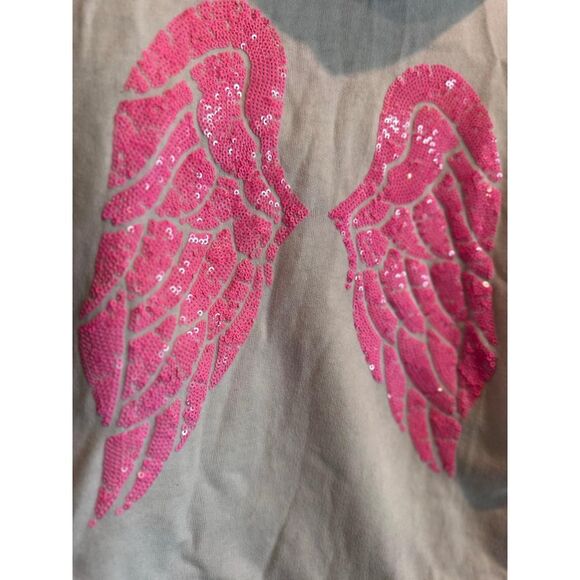 victorias vs victorias secret pink white hot pink zip up angel wings hoodie  S - Picture 2 of 6